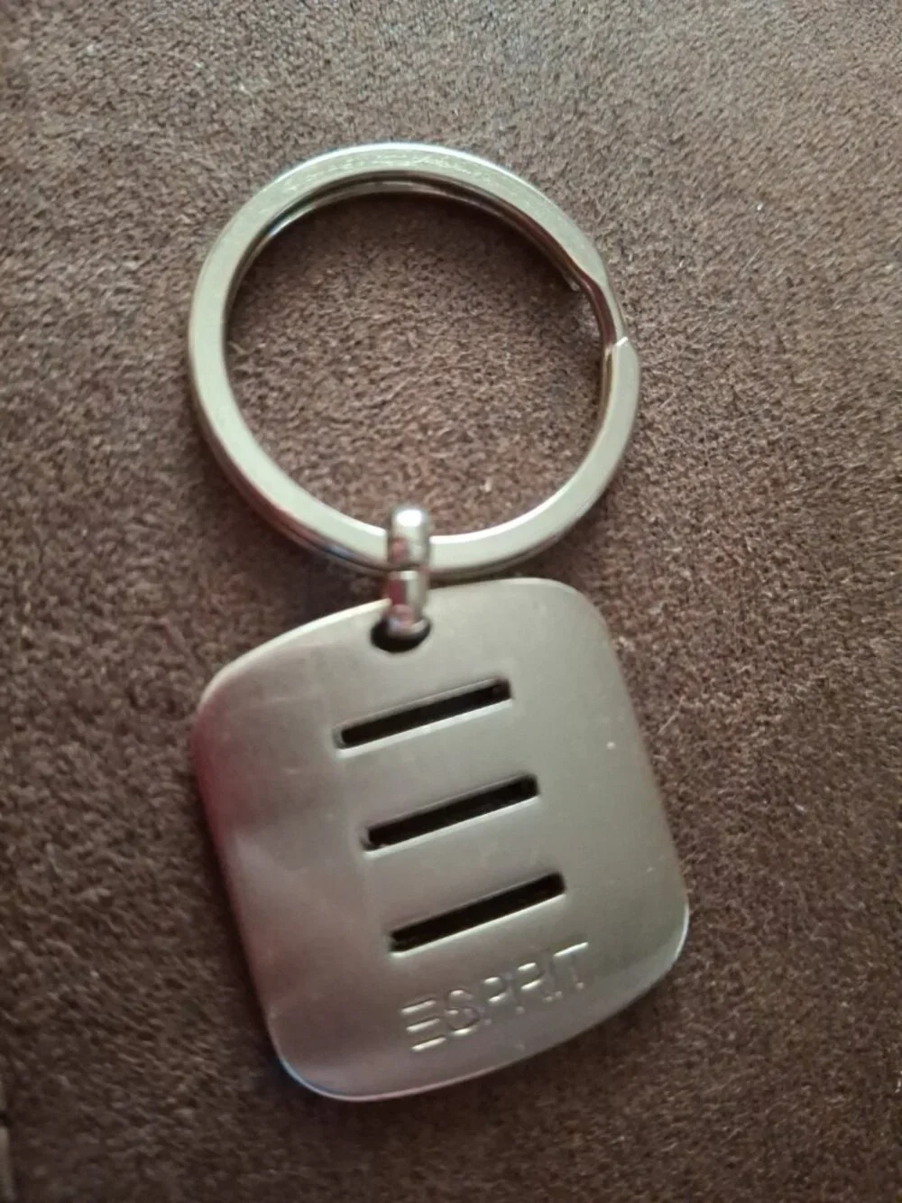 Vtg Y2K Esprit Logo Charm Purse Bag Hang Tag Keychain Keyring Accessory